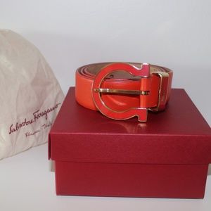 Ferragamo Red Classic Belt with Gold Buckle (Size 85/34) at 1stDibs  red  salvatore ferragamo belt, red belt with gold buckle, red ferragamo belt  gold buckle